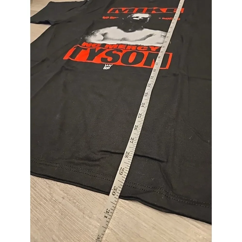 Vintage Mike Tyson T Shirt 90s Black No Robe Shoes MERCY Single Stitch DEADSTOCK - Picture 5 of 6